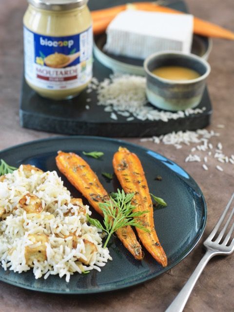 Carottes rôties au miel et tofu - Recette à Prix Engagés Septembre 2023 Carottes rôties au miel et tofu - Recette à Prix Engagés Septembre 2023