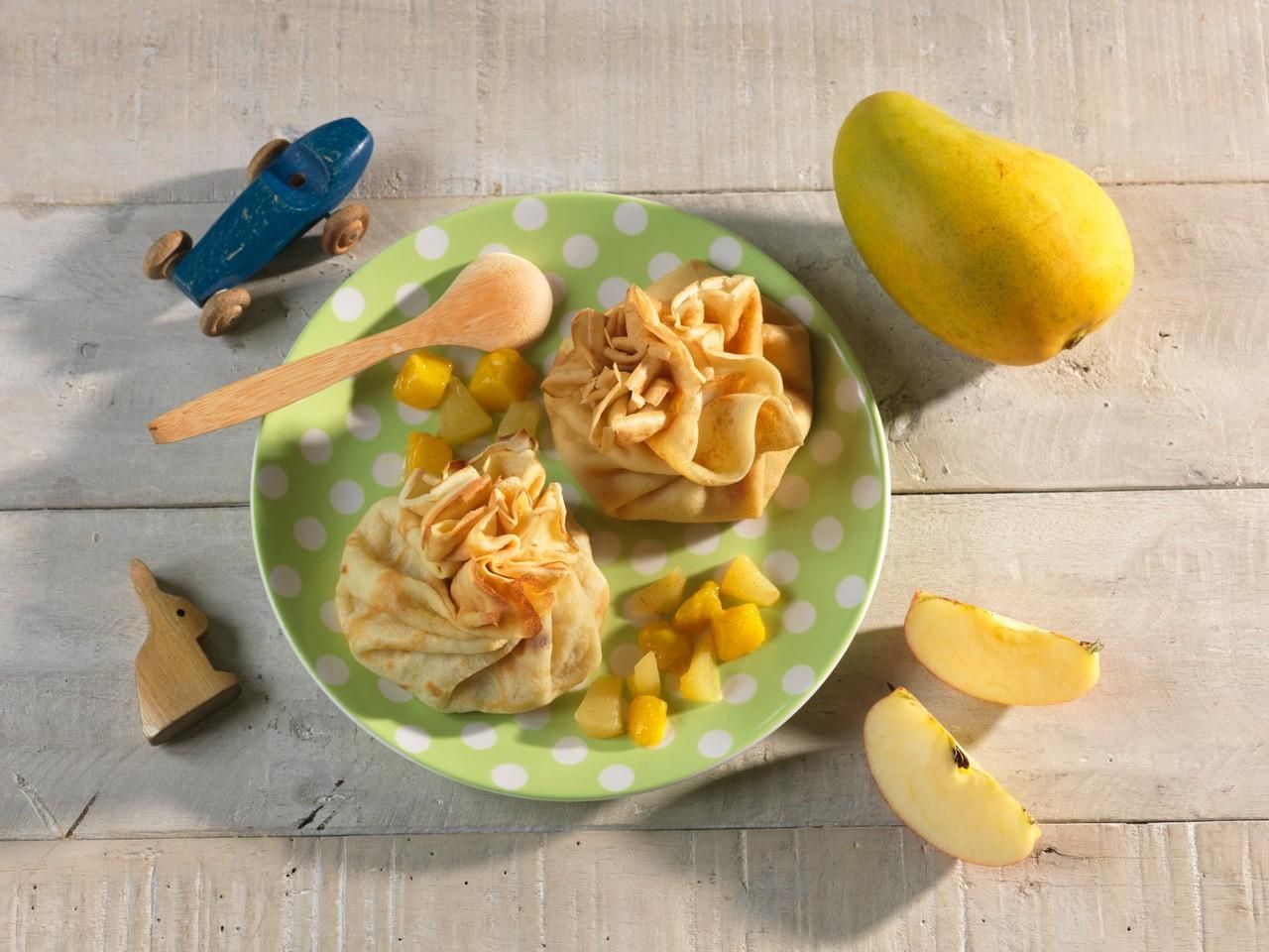 Mes 1ères crêpes et leur compotée de fruits Mes 1ères crêpes et leur compotée de fruits